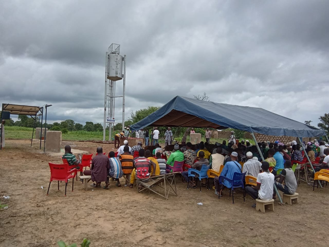 Borehole dedication, Moukodougou village